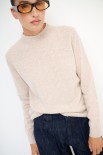 MAGLIA MEZZO COLLO MISTO CACHEMIRE PANNA