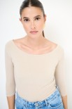 MAGLIA GIROCOLLO MNC 3/4 KASHMIR BEIGE