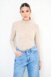 MAGLIA COLLO ALTO KASHMIR BEIGE