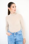 MAGLIA COLLO ALTO KASHMIR BEIGE