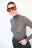 MAGLIA COLLO ALTO KASHMIR GRIGIO