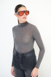 MAGLIA COLLO ALTO KASHMIR GRIGIO