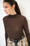 MAGLIA COLLO ALTO KASHMIR MORO