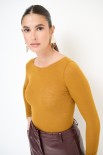 MAGLIA GIROCOLLO KASHMIR SENAPE