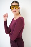 MAGLIA GIROCOLLO KASHMIR VINO