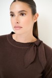 MAGLIA FIOCCO IMPUNTURE A CONTRASTO MORO