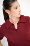 POLO MEZZA MANICA COSTINA BORDEAUX
