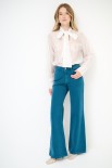 PANTALONE AMPIO TINTURA OLD VERDE