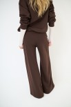 PANTALONE FELPA CON STAMPA SOTTO TASCA MORO