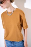 T-SHIRT BASICA JERSEY TABACCO