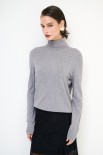 MAGLIA COLLO ALTO VISCOSA INTEGRALE GRIGIO