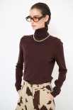MAGLIA COLLO ALTO VISCOSA INTEGRALE MORO