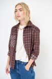 CAMICIA BASIC VELLUTO/QUADRO MORO