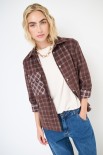 CAMICIA BASIC VELLUTO/QUADRO MORO