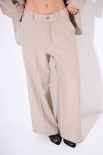 PANTA PALAZZO TASCA DRITTA BEIGE