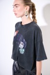 T-SHIRT OVER MANICA CORTA PATCH NUOVA GRIGIO