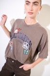 T-SHIRT OVER MANICA CORTA PATCH NUOVA MORO