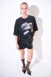T-SHIRT MANICA CORTA OVER STAMPA BELIEVE NERO