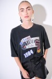 T-SHIRT MANICA CORTA OVER STAMPA BELIEVE NERO