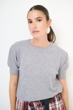 MAGLIA MANICA LORIA GRIGIO MEDIO