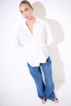 CAMICIA INCROCIO TELA UNITO BIANCO