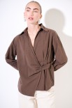 CAMICIA INCROCIO TELA UNITO MORO