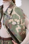 GILET OVER SIZE LUNGO VERDE MILITARE