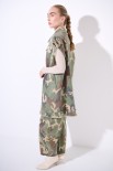GILET OVER SIZE LUNGO VERDE MILITARE