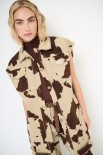 GILET OVER SIZE LUNGO MUCCATO