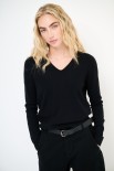MAGLIA SCOLLO V VISCOSA INTEGRALE NERO