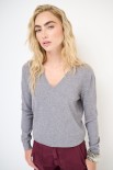 MAGLIA SCOLLO V VISCOSA INTEGRALE GRIGIO