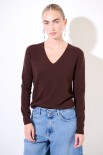MAGLIA SCOLLO V VISCOSA INTEGRALE MORO