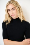MAGLIA MEZZA MANICA COSTINA INTEGRALE NERO