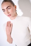 MAGLIA MEZZA MANICA COSTINA INTEGRALE BURRO