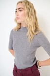MAGLIA MEZZA MANICA COSTINA INTEGRALE GRIGIO