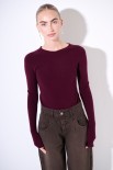 MAGLIA PARICOLLO COSTINA INTEGRALE VINO