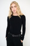 MAGLIA SCOLLO BARCA COSTINA INTEGRALE NERO