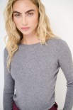 MAGLIA SCOLLO BARCA COSTINA INTEGRALE GRIGIO