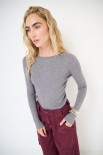 MAGLIA SCOLLO BARCA COSTINA INTEGRALE GRIGIO