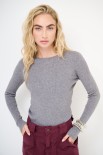 MAGLIA SCOLLO BARCA COSTINA INTEGRALE GRIGIO