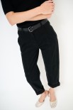 PANTA BALLOON IMPUNTURE GABARDINA SMERIGLI NERO