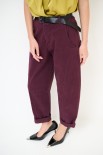 PANTA OVER CON TASCONI DT GABARDINA SMERIGLI VINO