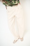 PANTALONE BALOON SFRANGIATO TINTOCAPO PANNA