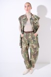 PANTALONE BALLON CON CINTURA VERDE MILITARE