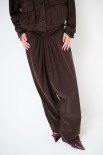 PANTALONE CON MICROPIEGHE MORO
