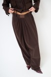 PANTALONE CON MICROPIEGHE MORO