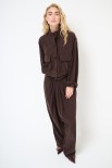 PANTALONE CON MICROPIEGHE MORO