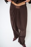 PANTALONE CON MICROPIEGHE MORO