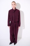 PANTALONE CON MICROPIEGHE VINO