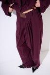 PANTALONE CON MICROPIEGHE VINO